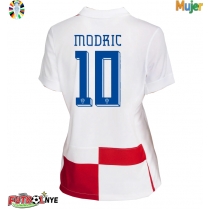 Camiseta Croacia Luka Modric #10 Primera Equipación para mujer Eurocopa 2024 manga corta